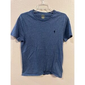 Polo Ralph‎ Lauren Custom Slim Fit T-Shirt Heathered Blue Casual M